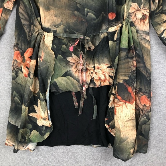 Pretty Angel Floral Layered Tunic Blouse size XL - Picture 2 of 10